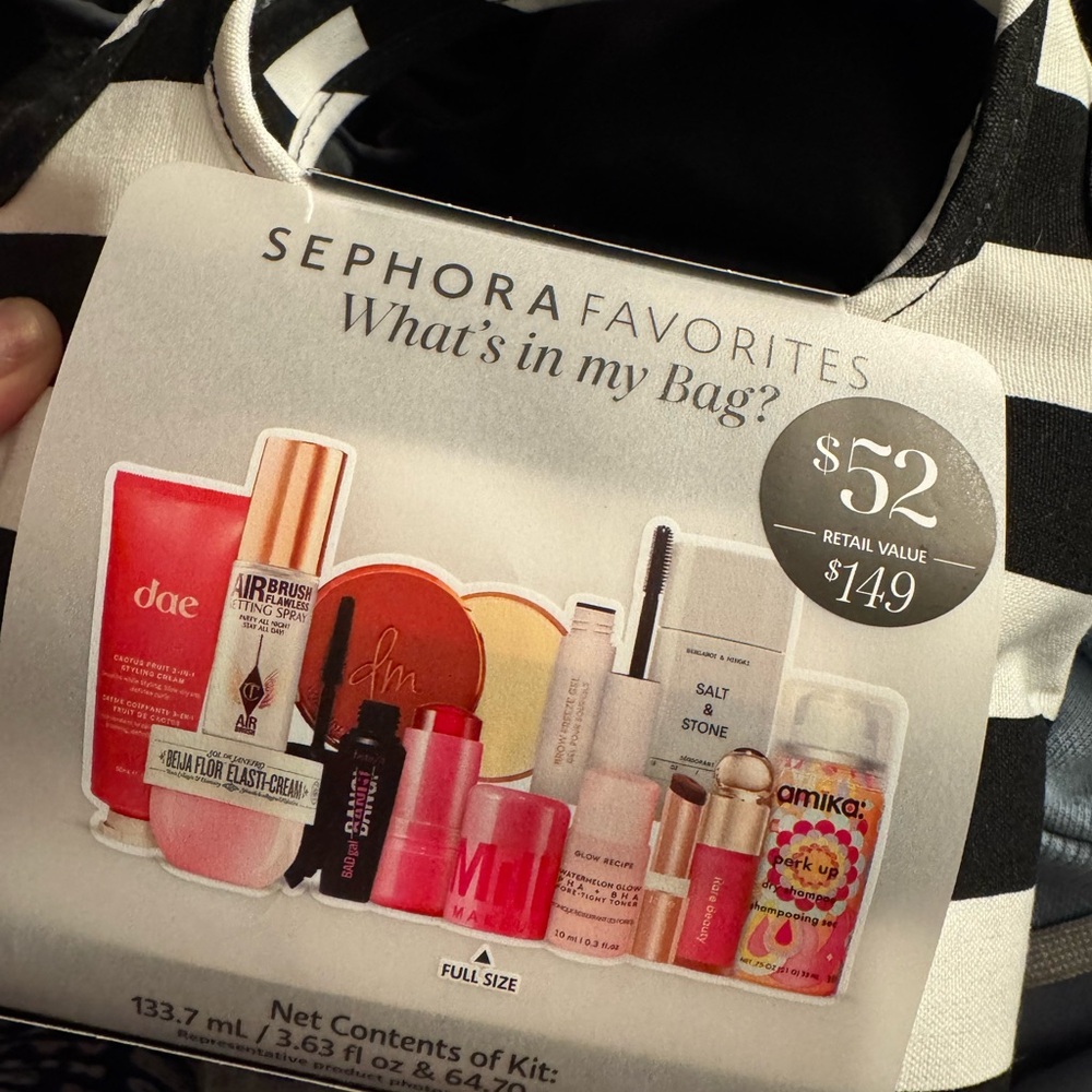 Sephora Black and White Cosmetic Bag